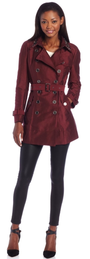 Women's Kendrix Trench Coat with Studs
