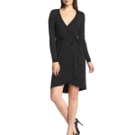 Long-Sleeve Wrap Dress