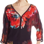Virtue Trousdale Floral V-Neck Blouse