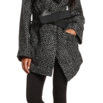 Anglomania Women's Talik Wool-Blend Tweed Belted Coat