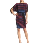 Sleeve Printed Blouson Dress
