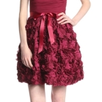 Women's Strapless Floral Fit and Flare Dress