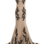 Champagne and Black Dress