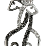 Diamond Animal Couple Pendant Necklace