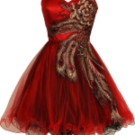 Metallic Peacock Party Dress