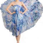 Chiffon Retro Long Maxi Skirt Vintage Dress