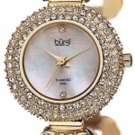 Diamond Mother-of-Pearl Dial Crystal Watch