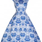 Delightfully Darling Vintage Print 50's Inspired Tea Dress