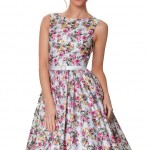 Sexyher Vintage Style 1950's Rockabilly Swing Floral Evening Dress