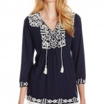 Embroidered Peasant Top