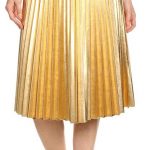 Faux Leather High Waist Pleated Skirt