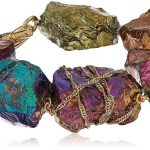 Rainbow Rocks Rainbow Quartz Stone Toggle Bracelet