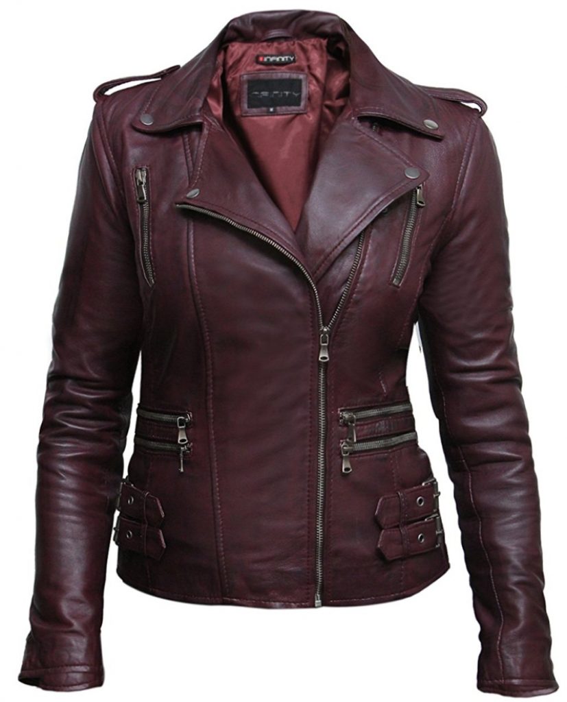 Ladies Womens Real Leather Biker Jacket | Raluca Fashion