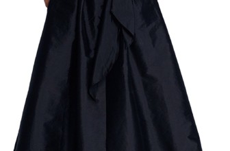 Adrianna Papell Womens Blouse High-Low Taffeta Gown