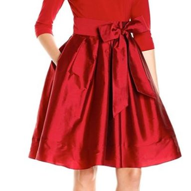 Adrianna Papell Women’s Taffeta Two-Fer Fit and Flare