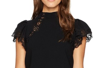 Shortsleeve Crepe Lace Top