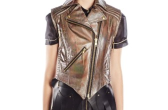 Viktor Luna Women’s Hologram Moto Leather Vest