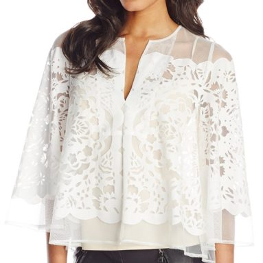 Lace Cape Top with Bell Sleeves