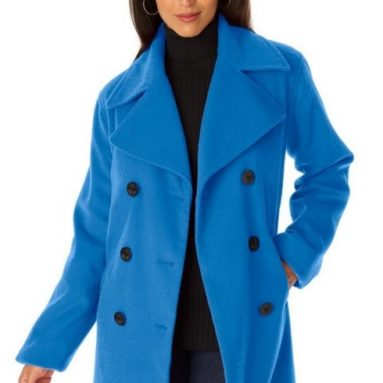 Women’s Plus Size Jessica London Petite Wool-Blend Pea Coat